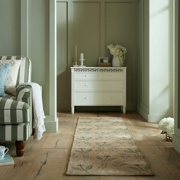 Ručně tkaný běhoun s příměsí juty v přírodní barvě 60x230 cm Arriana – Flair Rugs-image-1