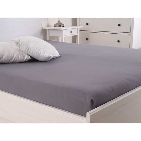 Tmavě šedé napínací prostěradlo 180x200 cm – B.E.S.-image-1