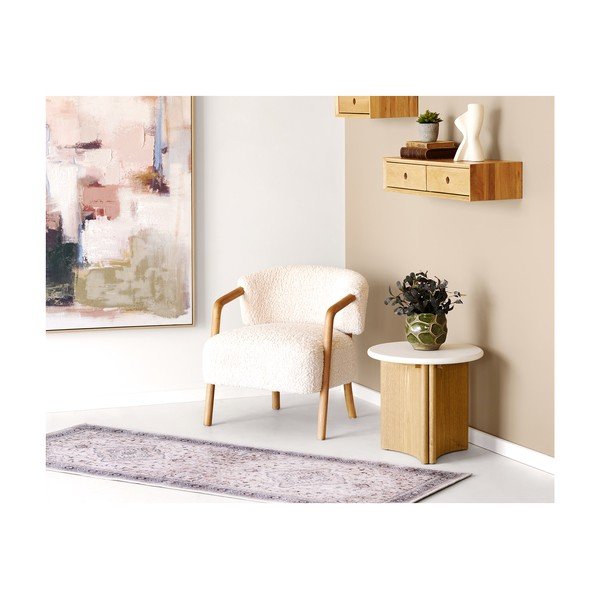 Police z dubového dřeva ve světle přírodní barvě 80 cm Luzern – House Nordic-image-2
