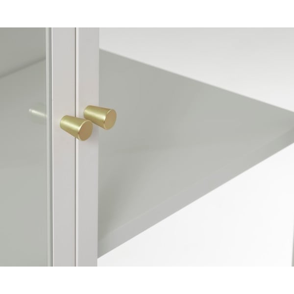 Bílá kovová vitrína 90x160 cm Carmel – Unique Furniture-image-3