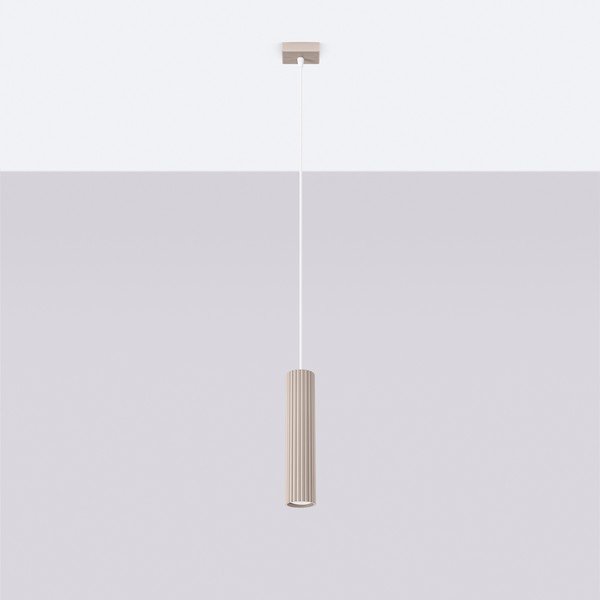 Taupe kovové závěsné svítidlo Gleam – Sollux-image-2