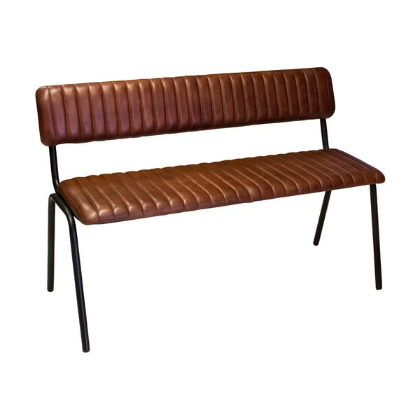 Hnědá kožená lavice – Antic Line