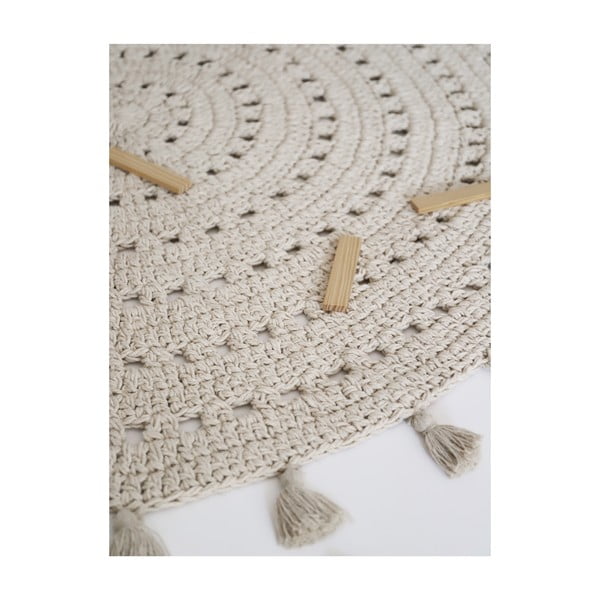 Krémový dětský koberec ø 120 cm Nila Ecru – Nattiot-image-2