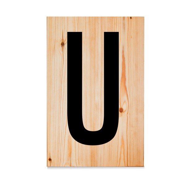 Dřevěná cedule Letters U