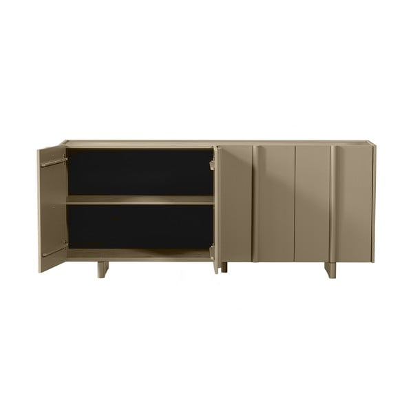 Béžová nízká komoda z borovicového dřeva 200x85 cm Basu – WOOOD-image-2