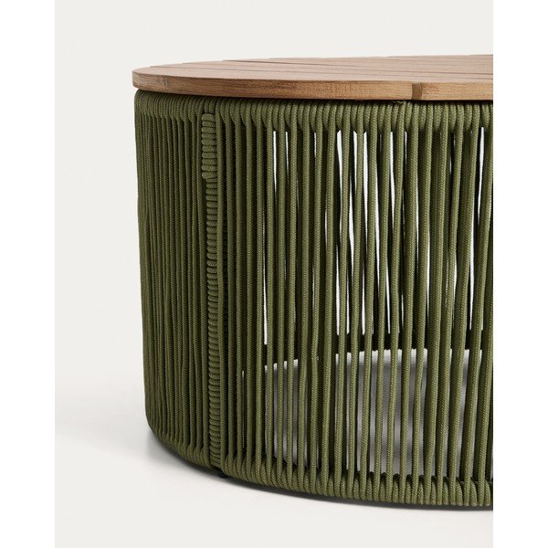 Kulatý zahradní konferenční stolek s deskou z akácie ø 60 cm Dandara – Kave Home-image-4