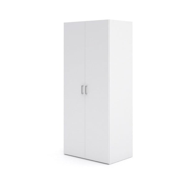Bílá dvoudveřová šatní skříň Evegreen House Spark, výška 175,4 cm