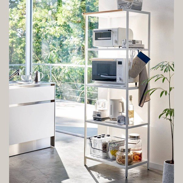 Matně bílý ocelový regál 60x170x46,5 cm Tower – YAMAZAKI-image-1