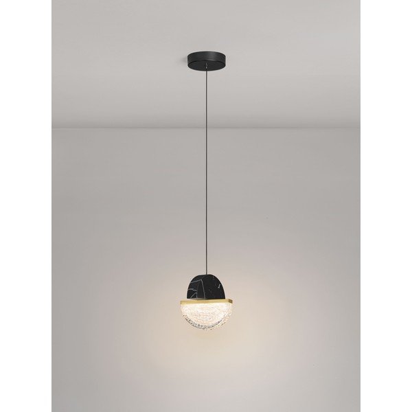Černé kovové LED stmívatelné závěsné svítidlo ø 16 cm Dorin – Nova Luce-image-3