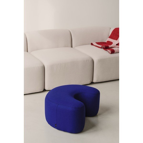 Modrý vlněný taburet Ü – noo.ma-image-1