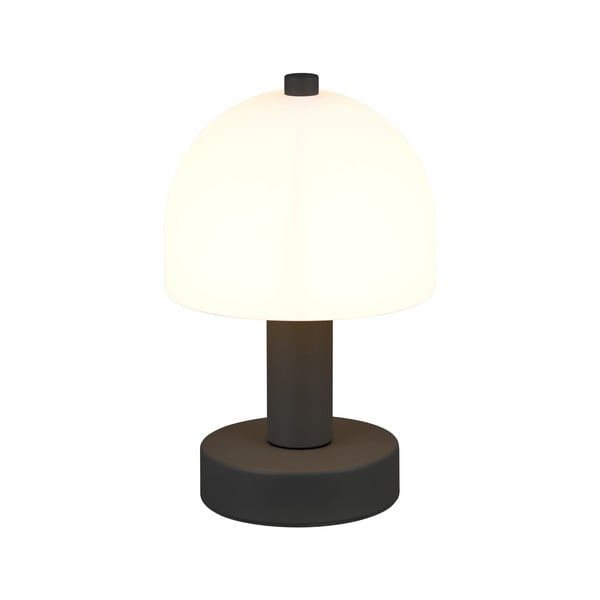 Černo-bílá stolní lampa se skleněným stínidlem (výška 19 cm) Glenn – Reality-image-1