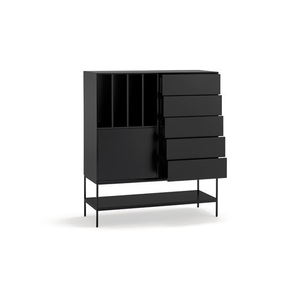 Černá skříňka 120x140x45 cm Platt – Teulat-image-4