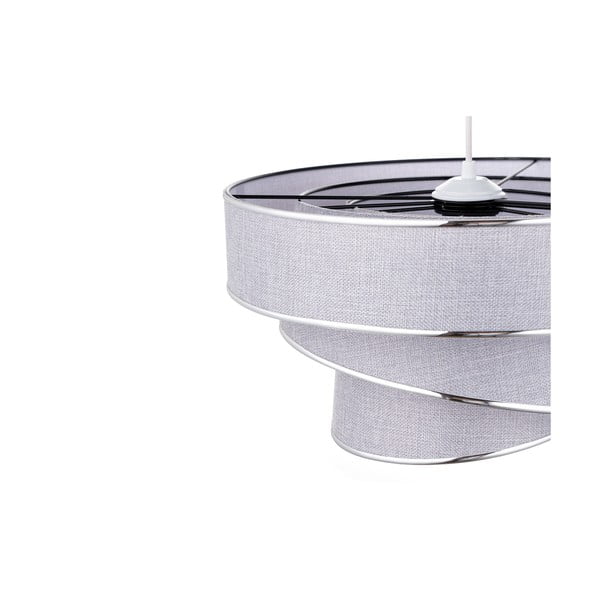 Závěsné svítidlo v šedo-stříbrné barvě s textilním stínidlem ø 40 cm Couper – Opviq lights-image-2