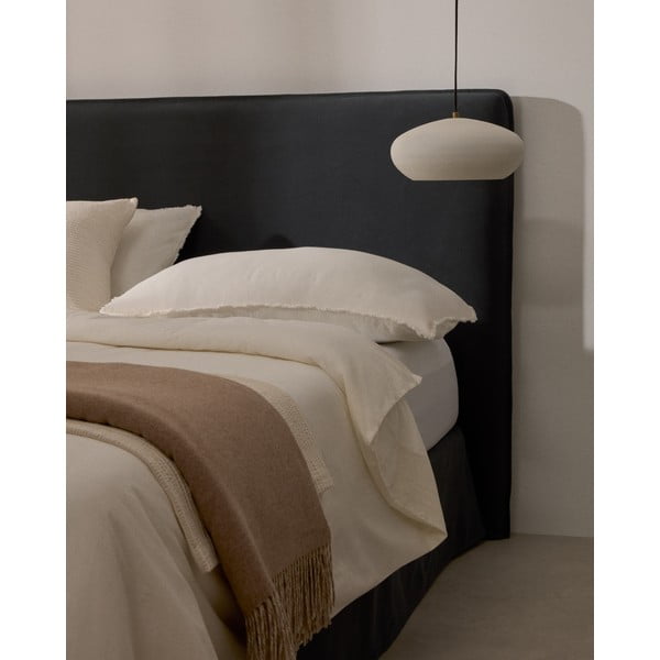 Antracitové čalouněné čelo postele 180x118 cm Jaira – Kave Home-image-2