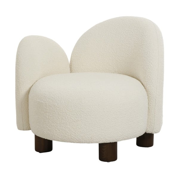 Bílé křeslo z textilie bouclé Honolulu – House Nordic-image-2