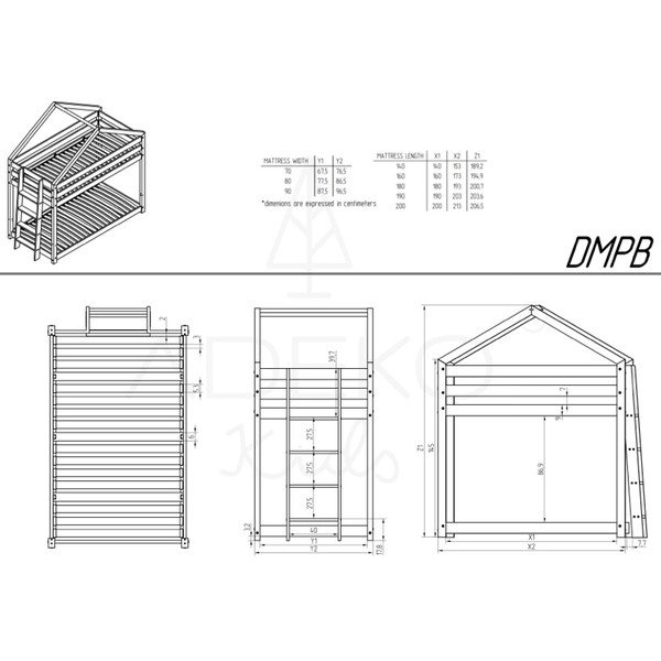 Dětská postel s úložným prostorem s roštem v přírodní barvě 90x190 cm DMPB – Adeko-image-4