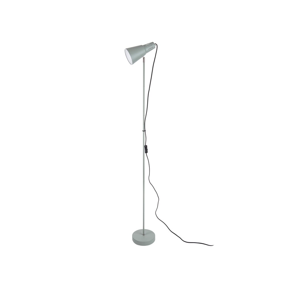 Šedozelená stojací lampa Leitmotiv Mini Cone, výška 147,5 cm