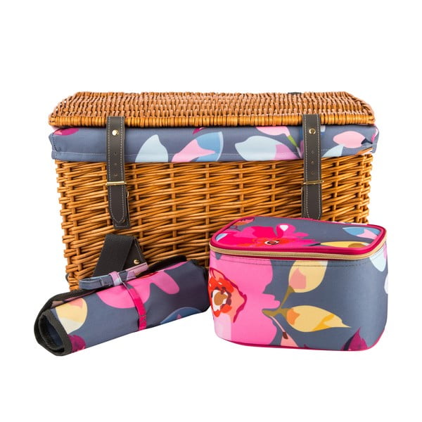 Proutěný piknikový koš s vybavením pro 4 osoby Navigate Basket-image-1