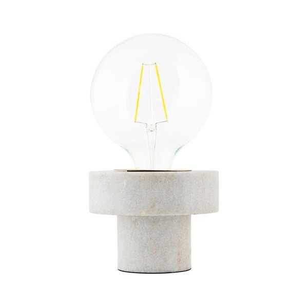 Stolní bílá lampa House Doctor White Marble