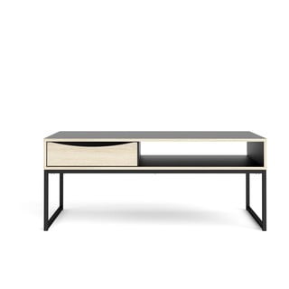 Černý konferenční stolek v dekoru dubu 117x60 cm Stubbe - Tvilum