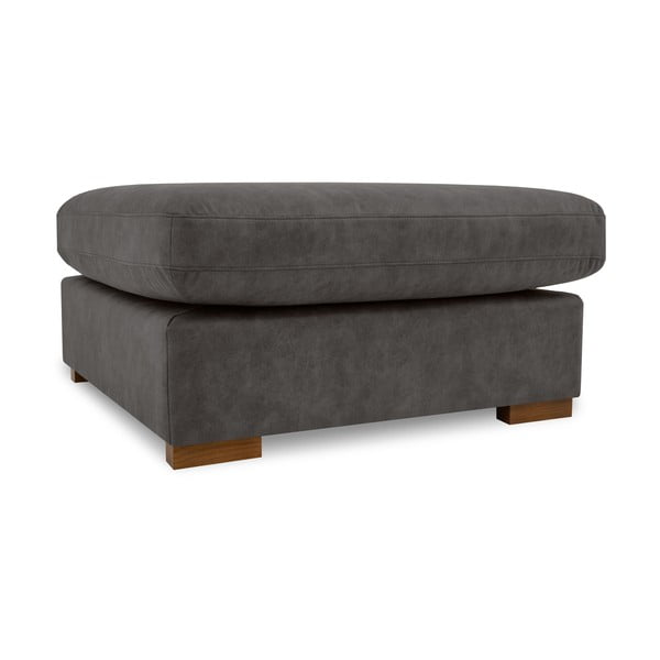 Antracitová podnožka z imitace kůže Hamburg – Scandic-image-4