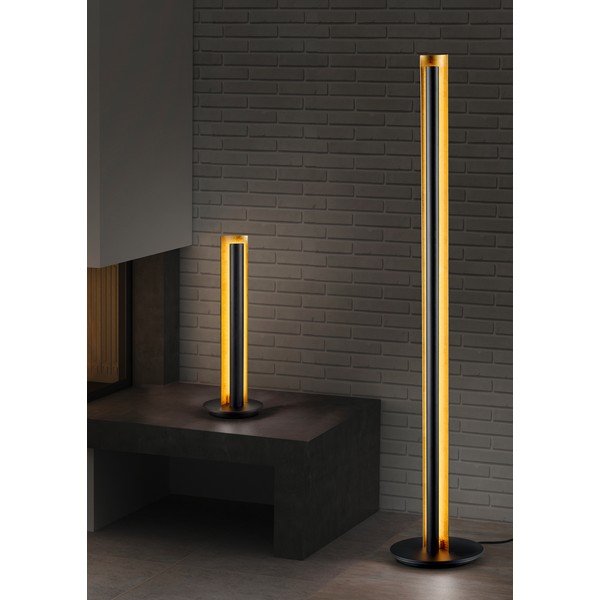 Černá LED stmívatelná stojací lampa (výška 142,5 cm) Texel – Trio-image-3