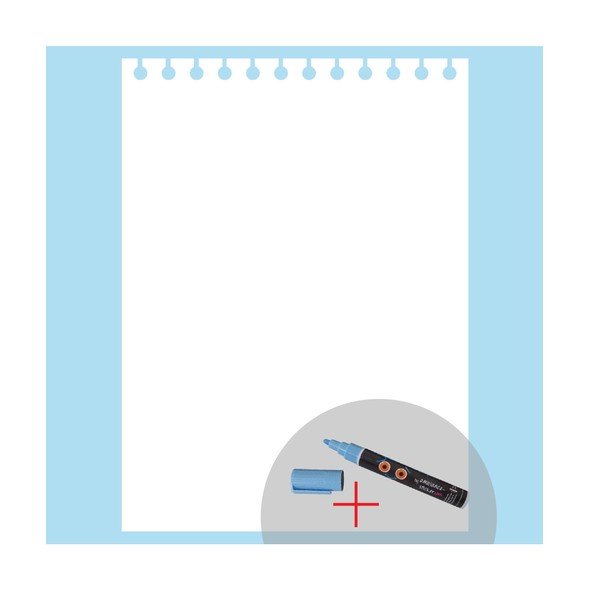 Tabulová samolepka s tekutou křídou Fanastick Notepaper-image-1