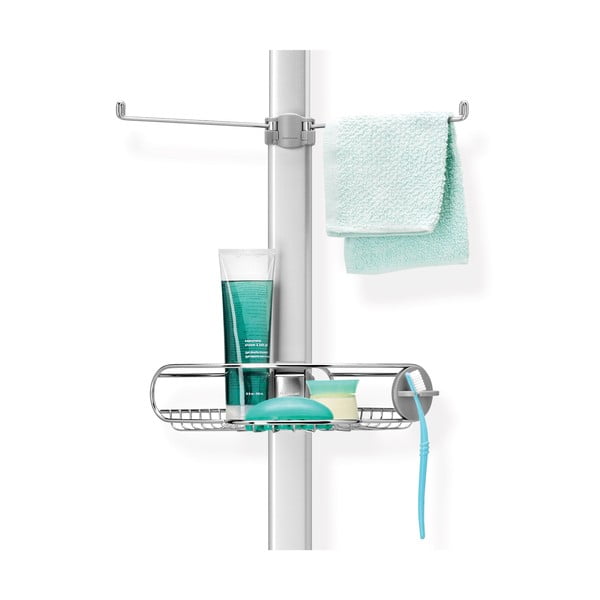 Šedá teleskopická kovová koupelnová polička - simplehuman-image-3