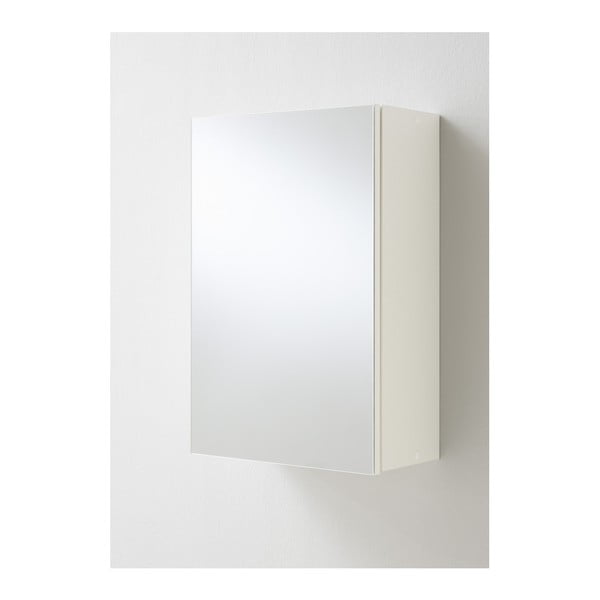 Bílá nástěnná koupelnová skříňka se zrcadlem Elo