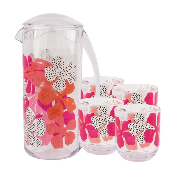 Růžovo-oranžový piknikový džbán Navigate, 2 l-image-3