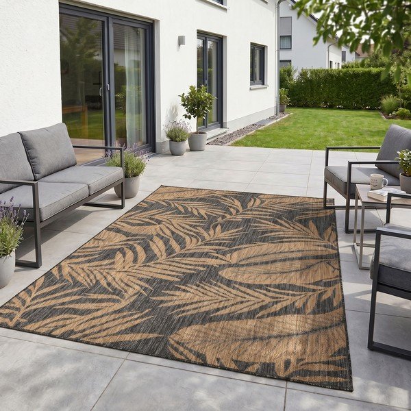 Černý/hnědý vnitřní a venkovní koberec 120x170 cm Mira 1451 – Ayyildiz Carpets-image-1