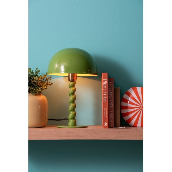 Zelená stolní lampa s kovovým stínidlem (výška 39 cm) Prisa – Leitmotiv-image-1
