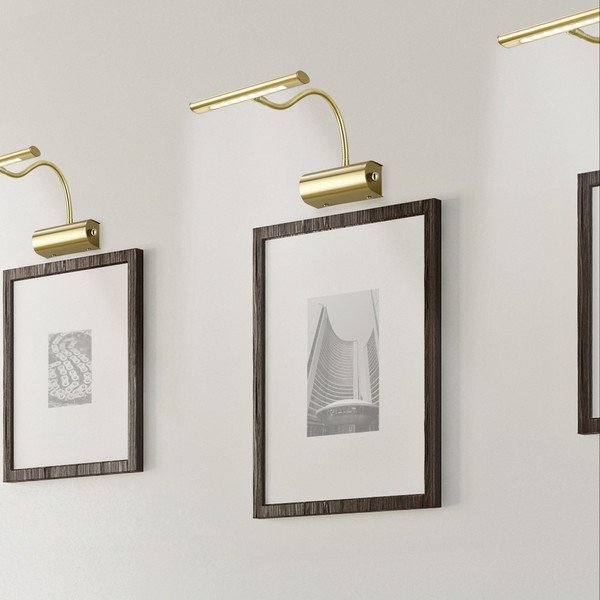 LED nástěnné svítidlo s ohybatelnou konstrukcí/stmívatelné v mosazné barvě Curtis – Trio-image-1