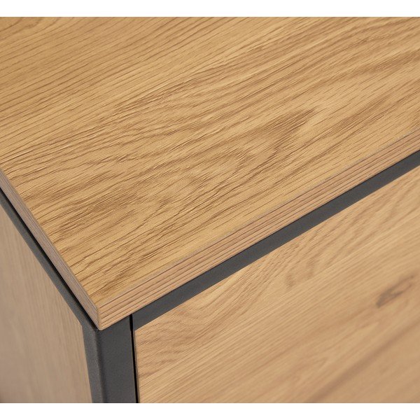 Komoda v dekoru dubu v přírodní barvě 104,5x80x45 cm Cesura – Unique Furniture-image-3