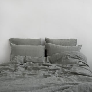 Khaki lněné povlečení na jednolůžko 140x200 cm – Linen Tales