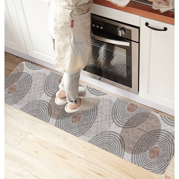 Šedý pratelný koberec běhoun 58x240 cm – Oyo Concept-image-4