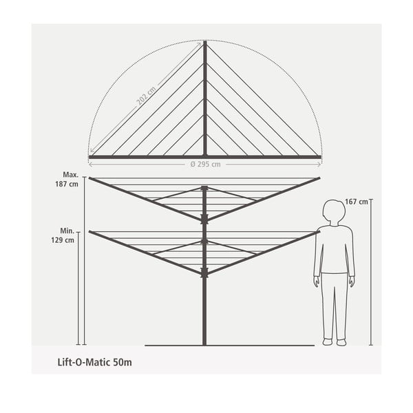 Venkovní sušák na prádlo Lift-O-Matic 50m – Brabantia-image-1