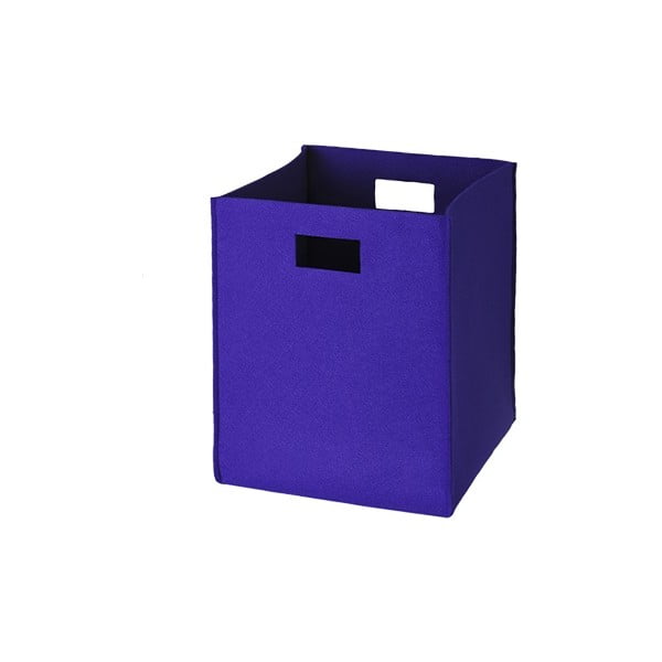 Plstěná krabice 36x30 cm, středně modrá