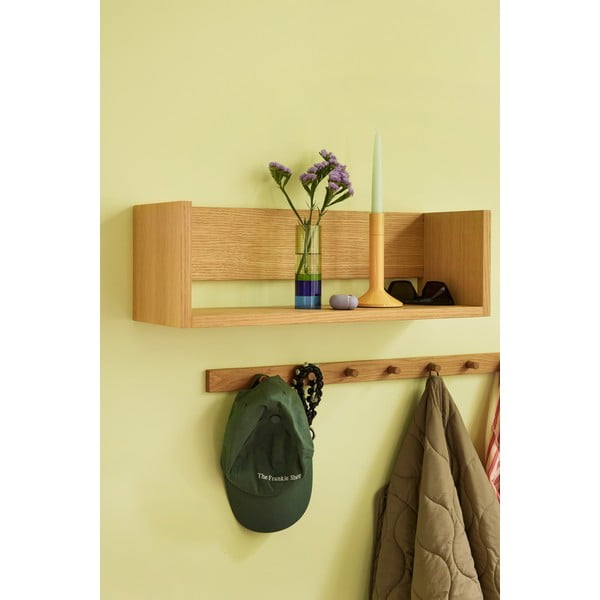 Nástěnný věšák v dekoru dubu v přírodní barvě 100 cm Cosplay – Hübsch-image-1