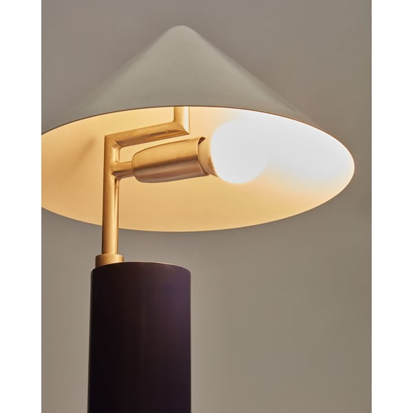 Tmavě modrá stolní lampa s kovovým stínidlem (výška 42 cm) Shiva – Kave Home-image-4