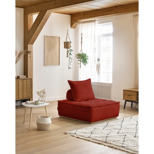 Žinylkové křeslo v cihlové barvě Elisa – Bobochic Paris-image-1