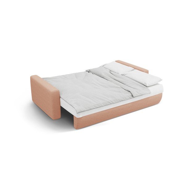 Růžová rozkládací pohovka s úložným prostorem  238 cm Belfast – Cosmopolitan Design-image-3