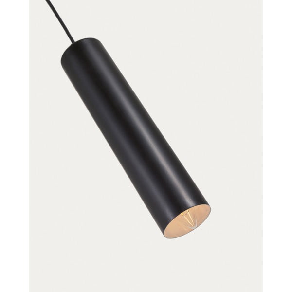 Černé závěsné svítidlo s kovovým stínidlem ø 8 cm Maude – Kave Home-image-4