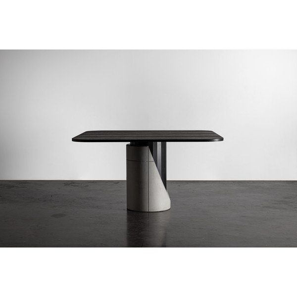 Jídelní stůl s deskou v dubovém dekoru 140x140 cm Sharp - Lyon Béton-image-3