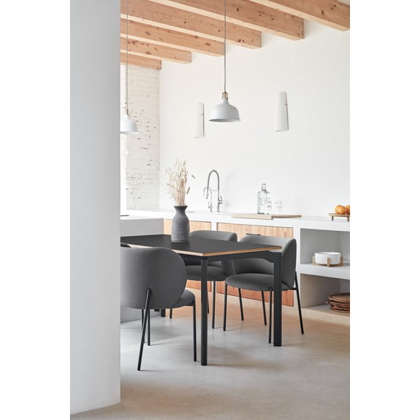 Tmavě šedá čalouněná jídelní křesla v sadě 2 ks Mogi – Teulat-image-2