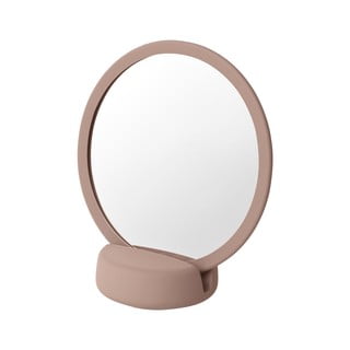 Růžové stolní kosmetické zrcadlo Blomus Sono, výška 18,5 cm