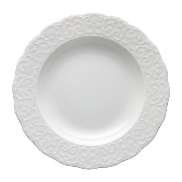 Bílý hluboký  porcelánový talíř ø 22 cm Gran Gala – Brandani