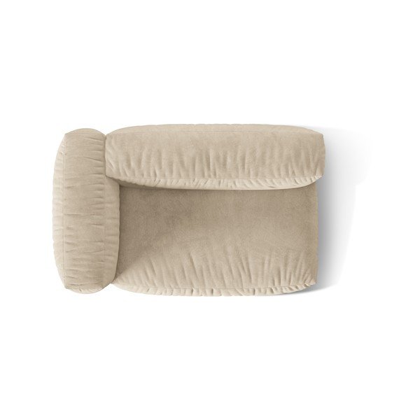 Béžový sametový modul pohovky (levý roh) Martina – Micadoni -image-3