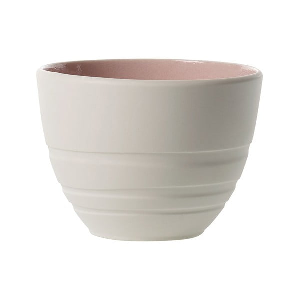 Bílo-růžový porcelánový šálek Villeroy & Boch Leaf, 450 ml