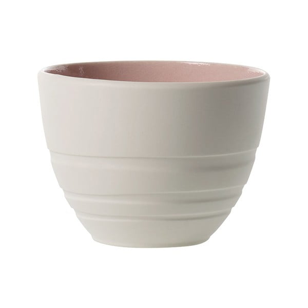 Bílo-růžový porcelánový šálek Villeroy & Boch Leaf, 450 ml